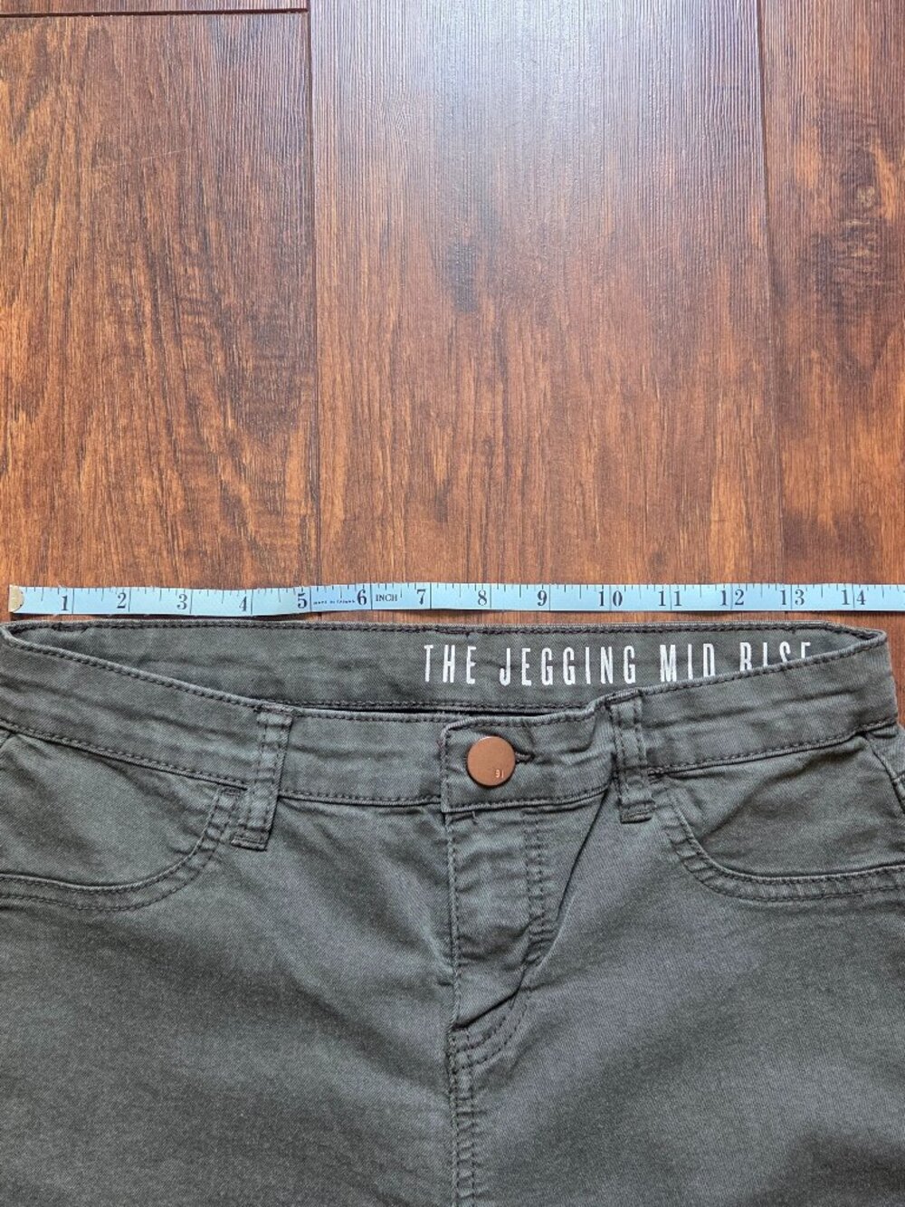 The Jegging Mid Rise Size 6 in army green - Picture 5 of 9